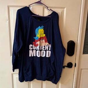 Torrid Navy Blue Little Mermaid Disney Sweatshirt